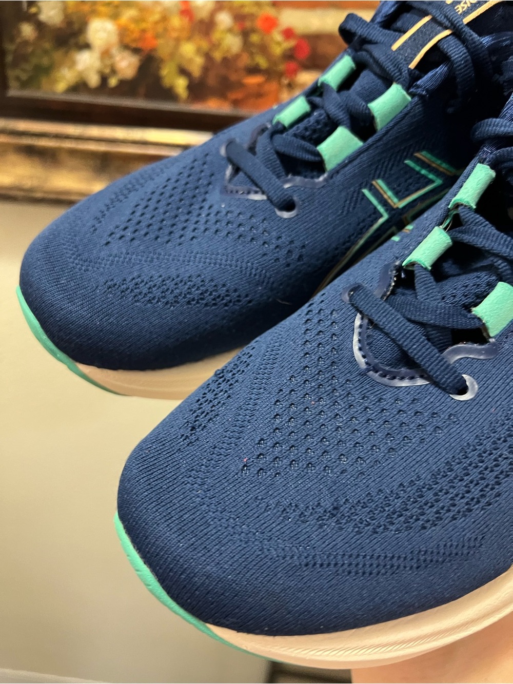Asics Gel Nimbus 26 Blue Running Shoes - Picture 13 of 14
